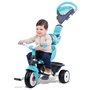 Smoby Τρίκυκλο Ποδηλατάκι Baby Driver Comfort Tricycle Με Τέντα Μπλε 