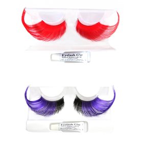 CLOWN Βλεφαρίδες Μακριές 2Χρώματα  CLOWN Βλεφαρίδες Μακριές 2Χρώματα