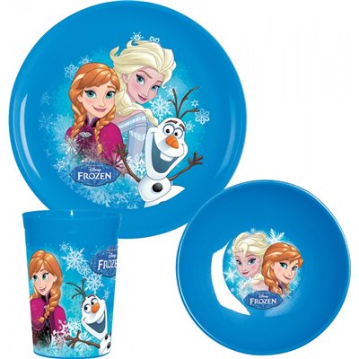 Gialamas Disney Frozen Snowflakes Παιδικό Σετ Πρωινού 3 Τεμ 