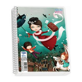 SKAG Τετράδιο Neon Kidz Σπιράλ 17X25 2 Θεμάτων - 1 Τεμάχιο 