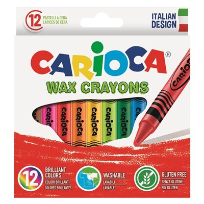 CARIOCA Κηρομπογιές 12 Τεμ Wax Crayons 