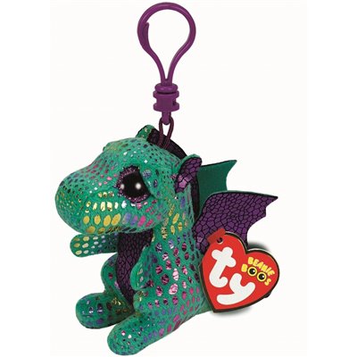 ty Beanie Boos Cinder Χνουδωτό Κλιπ Δράκος Πράσινος Και Μωβ 