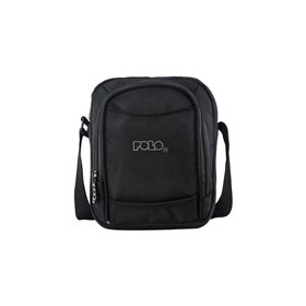 POLO Τσαντάκι Vertical-Small Χρώμα Μαύρο/Γκρι  POLO Τσαντάκι Vertical-Small Χρώμα Μαύρο/Γκρι