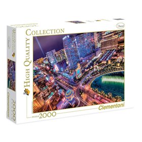 Clementoni Παζλ Quality Collection Las Vegas Τη Νύχτα 2000 Τμχ 