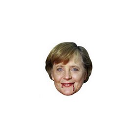 CLOWN Αποκριάτικη Χάρτινη Σατιρική Μάσκα Αγγέλα 