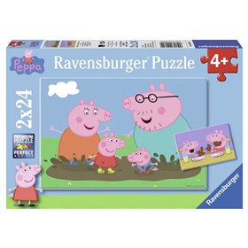 Ravensburger Παζλ 2Χ24τεμ. Peppa Το Γουρουνάκι 