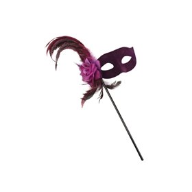 CLOWN Μάσκα Ματιών 2 Χρώματα Με Φτερό Και Λαβή 