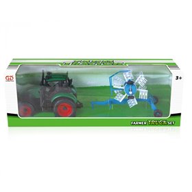  Friction Farmer Car Τρακτέρ Με Τρακτέρ Με Ρυμουλκόμενο 