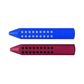 Faber-Castell Γόμα Τριγωνική Grip Φούξια/Μπλε  Faber-Castell Γόμα Τριγωνική Grip Φούξια/Μπλε