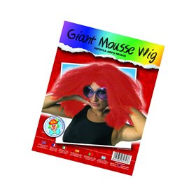 CLOWN Περούκα Ξασμένη Αφρό Μαχι Κόκκινη 