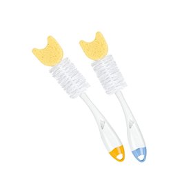 NUK Βούρτσα Καθαρισμού Μπιμπερό & Θηλών (2 Σε 1) Με Σφουγγαράκ  NUK Βούρτσα Καθαρισμού Μπιμπερό & Θηλών (2 Σε 1) Με Σφουγγαράκ