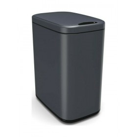 Μεταλλικός Κάδος Απορριμμάτων Linea Rect Ανθρακί με Φωτοκύτταρο 8lt 18x28x37cm
