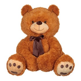 Λούτρινη Αρκούδα Γίγας Καφέ Φιόγκος 90 cm