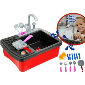 Playgo Νεροχύτης με Βρύση & Κουζινικά για 3+ Ετών 14τμχΚωδικός: 3600