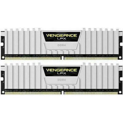 Corsair Vengeance LPX White DDR4 32GB RAM με 2x16GB Modules και Ταχύτητα 3200 για Desktop CMK32GX4M2E3200C16W