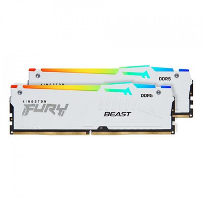 Kingston FURY Beast RGB DDR5 32GB RAM με 2x16GB Modules και Ταχύτητα 6000 για Desktop KF560C30BWEAK2-32