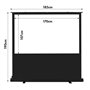 Maclean Energy MC-212 Οθόνη Προβολής Projector Δαπέδου με Λόγο Εικόνας 16:10 / 80"