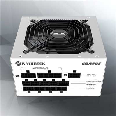 Raijintek Cratos 1200W Λευκό Τροφοδοτικό Υπολογιστή Full Modular 80 Plus Gold