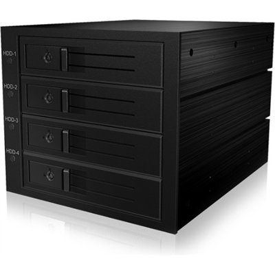 Icy Box Backplane for 4x HDD for 3x 5,25" bay with lock and fan Μαύρο (IB-564SAS-12G)