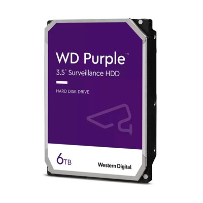 Western Digital Purple 6TB HDD Σκληρός Δίσκος 3.5" SATA III 5400rpm με 256MB Cache για Καταγραφικό WD64PURZ