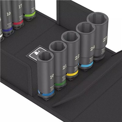 Wera Καρυδάκια Εξάγωνα με Καρέ Υποδοχής 1/2" Σετ 05004841001 11τμχ