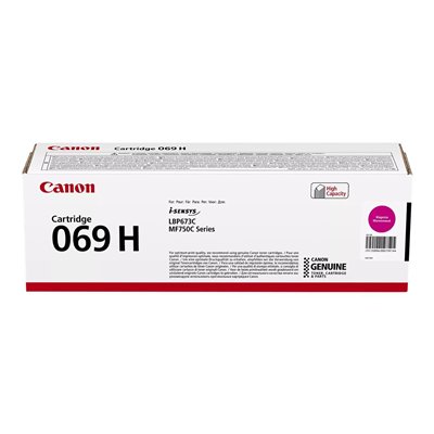 Canon 069H Γνήσιο Toner Laser Εκτυπωτή Ματζέντα High Yield 5500 Σελίδων (5096C002)