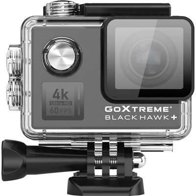 EasyPix GoXtreme Black Hawk+ Action Camera 4K Ultra HD Υποβρύχια (με Θήκη) με Οθόνη 2" και Wi-Fi Μαύρη