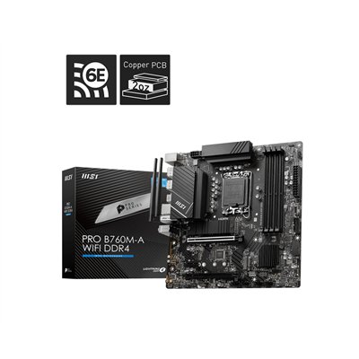 MSI Pro B760M-A WIFI DDR4 Motherboard Micro ATX με Intel 1700 Socket
