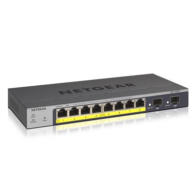 NetGear GS110TP v1 Managed L2 PoE Switch με 8 Θύρες Gigabit (1Gbps) Ethernet και 10 SFP Θύρες