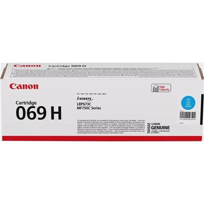 Canon 069H Γνήσιο Toner Laser Εκτυπωτή Κυανό High Yield 5500 Σελίδων (5097C002)