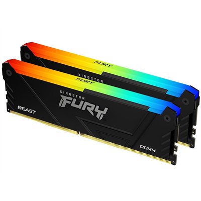 Kingston FURY Beast RGB DDR4 με Module 1x32GB και Ταχύτητα 3200 για Desktop KF432C16BB12AK2/32