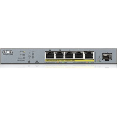 Zyxel GS1350-6HP Managed L2 PoE+ Switch με 5 Θύρες Gigabit (1Gbps) Ethernet και 1 SFP Θύρα