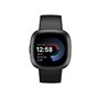 Fitbit Versa 4 Aluminium 41mm Αδιάβροχο Smartwatch με Παλμογράφο (Μαύρο)