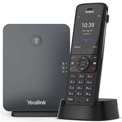 Yealink W78P Ασύρματο Τηλέφωνο IP 10 γραμμών Μαύρο