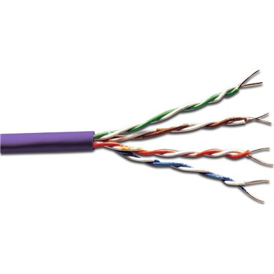 Digitus U/UTP Cat.6 Καλώδιο Δικτύου Ethernet χωρίς ακροδέκτες 305m Μωβ (DK-1613-VH-305)