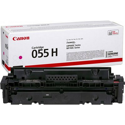 Canon 055H Γνήσιο Toner Laser Εκτυπωτή Ματζέντα High Capacity 5900 Σελίδων (3018C002)