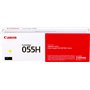 Canon 055H Γνήσιο Toner Laser Εκτυπωτή Κίτρινο High Capacity 5900 Σελίδων (3017C002)