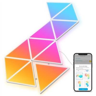 Govee Διακοσμητικό Φωτιστικό με Φωτισμό RGB Hexagon LED Λευκό 10τμχ B6067301