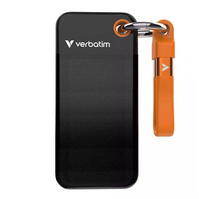 Verbatim Pocket USB 3.2 / USB-C Εξωτερικός SSD 2TB M.2 Black/Orange