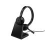 Jabra Evolve 65 TE Link 390a MS Stereo Stand Ασύρματα On Ear Multimedia Ακουστικά με μικρόφωνο και σύνδεση Bluetooth / USB-A