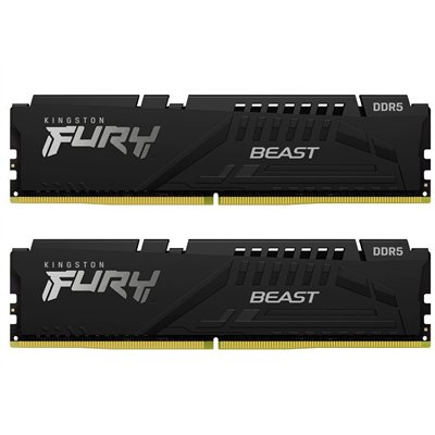 Kingston Fury Beast DDR5 64GB RAM με 2x32GB Modules και Ταχύτητα 5200 για Desktop KF552C40BBK2-64