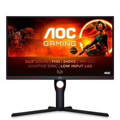 AOC 25G3ZM/BK VA Gaming Monitor 24.5" FHD 1920x1080 240Hz με Χρόνο Απόκρισης 1ms GTG