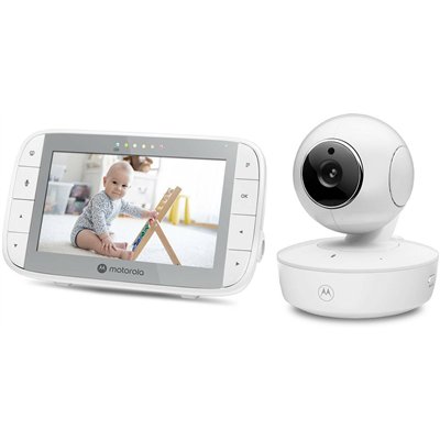 Motorola Ασύρματη Ενδοεπικοινωνία Μωρού με Κάμερα & Οθόνη 5" , Αμφίδρομη Επικοινωνία & Νανουρίσματα VM-55