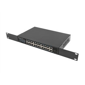 Lanberg RSGE-24P-2GE-2S-250 Unmanaged L2 PoE+ Switch με 24 Θύρες Gigabit (1Gbps) Ethernet και 2 SFP Θύρες