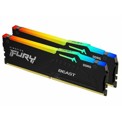 Kingston Fury Beast RGB DDR5 64GB RAM με 2x32GB Modules και Ταχύτητα 5600 για Desktop KF556C40BBAK2-64