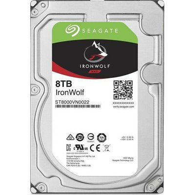 Seagate Ironwolf 8TB HDD Σκληρός Δίσκος 3.5" SATA III 7200rpm με 256MB Cache για NAS ST8000VN004