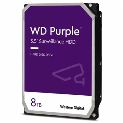 Western Digital Purple 8TB HDD Σκληρός Δίσκος 3.5" SATA III 5400rpm με 256MB Cache για Καταγραφικό WD85PURZ