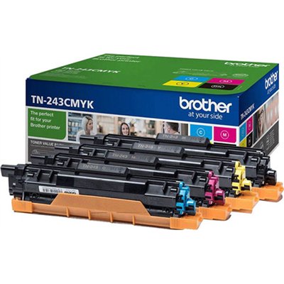Brother TN-243 Γνήσιο Multipack Toner Laser Εκτυπωτή Μαύρο/Κίτρινο/Κυανό/Ματζέντα 4τμχ (TN-243CMYK)