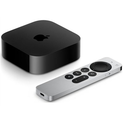 Apple TV Box 4K (3rd generation) MN893 4K UHD με WiFi και 128GB Αποθηκευτικό Χώρο με Λειτουργικό tvOS και Siri