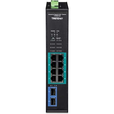 Trendnet TI-PGM102 Unmanaged L2 PoE+ Switch με 8 Θύρες Gigabit (1Gbps) Ethernet και 2 SFP Θύρες